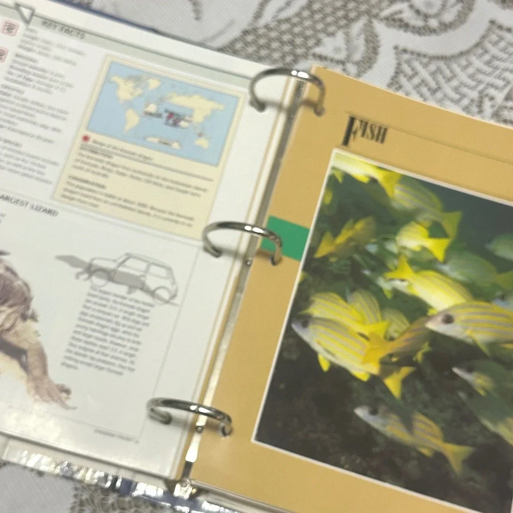 Wildlife Fact-File Binder Educational Animal Reference Book Excellent Tabbed